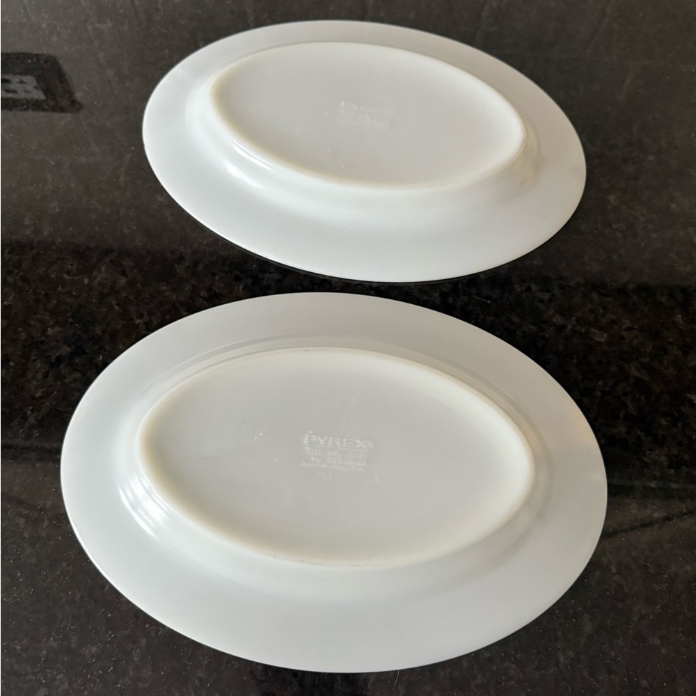 Two Vintage Pyrex Tiburon 793-35 Copper Filigree Oval Serving Platters - Picture 5 of 10